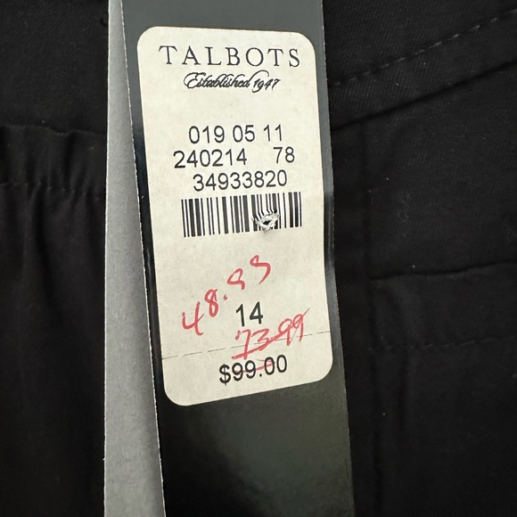 NWT Talbots Womens Jacket Blazer Button Front Round Neck Black Size 14 - Picture 3 of 8